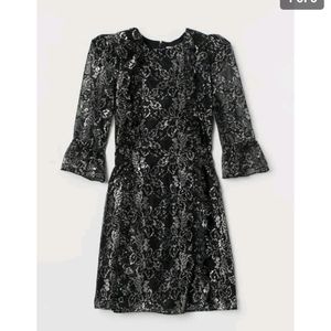 Vampires wife × Hm metallic black mini dress